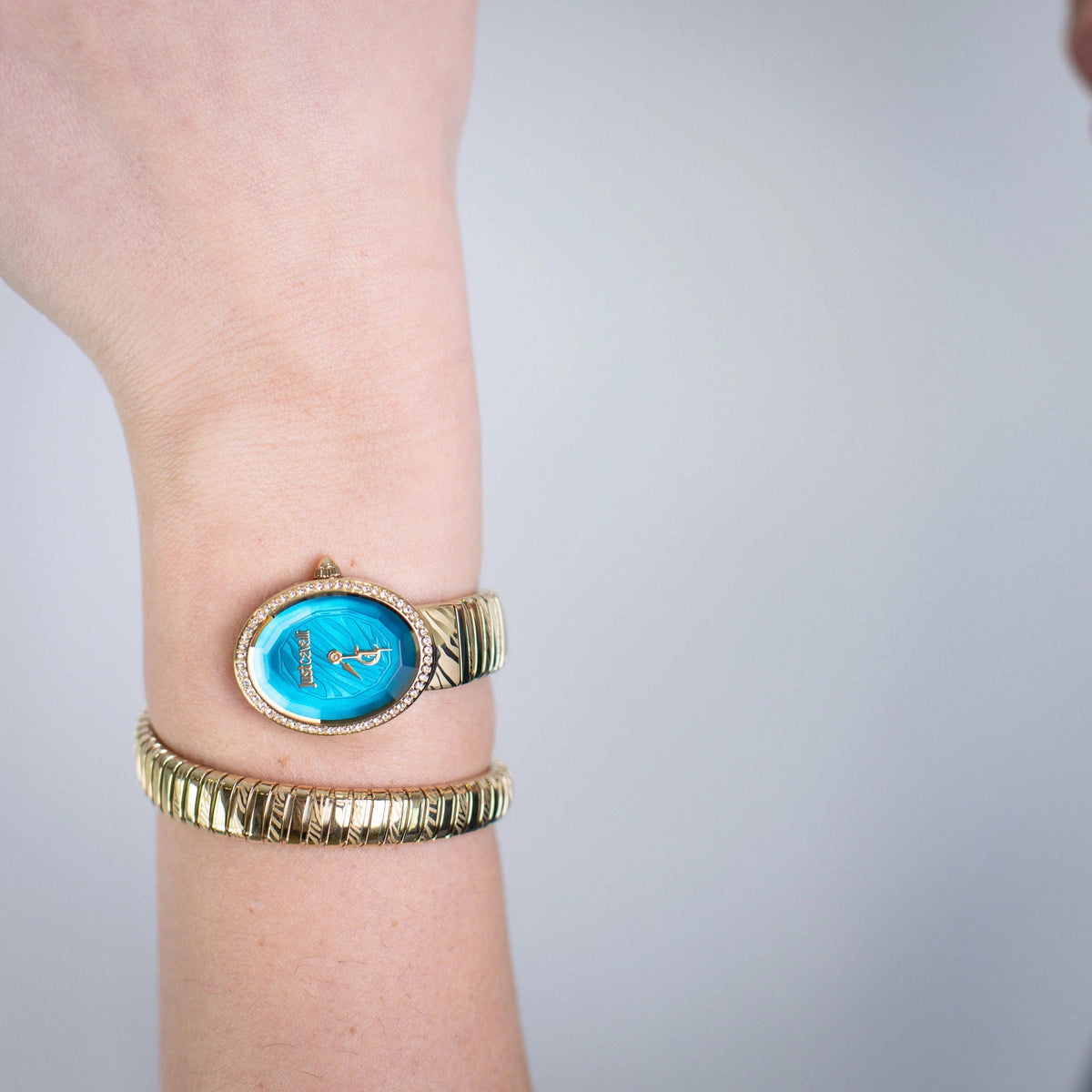 Just Cavalli Velina Yellow Gold Turquoise -korean beauty