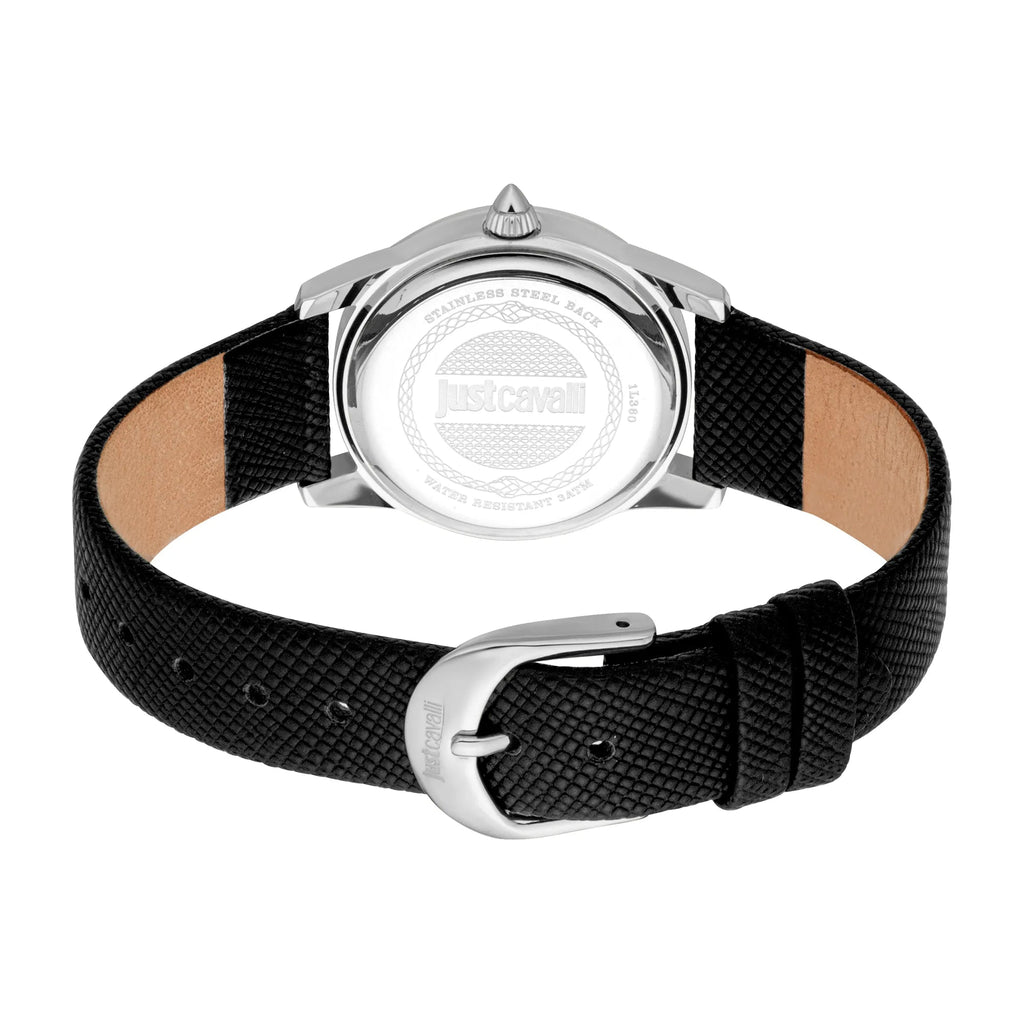 Just Cavalli Sublime Animalier Leather Black Silver -korean beauty