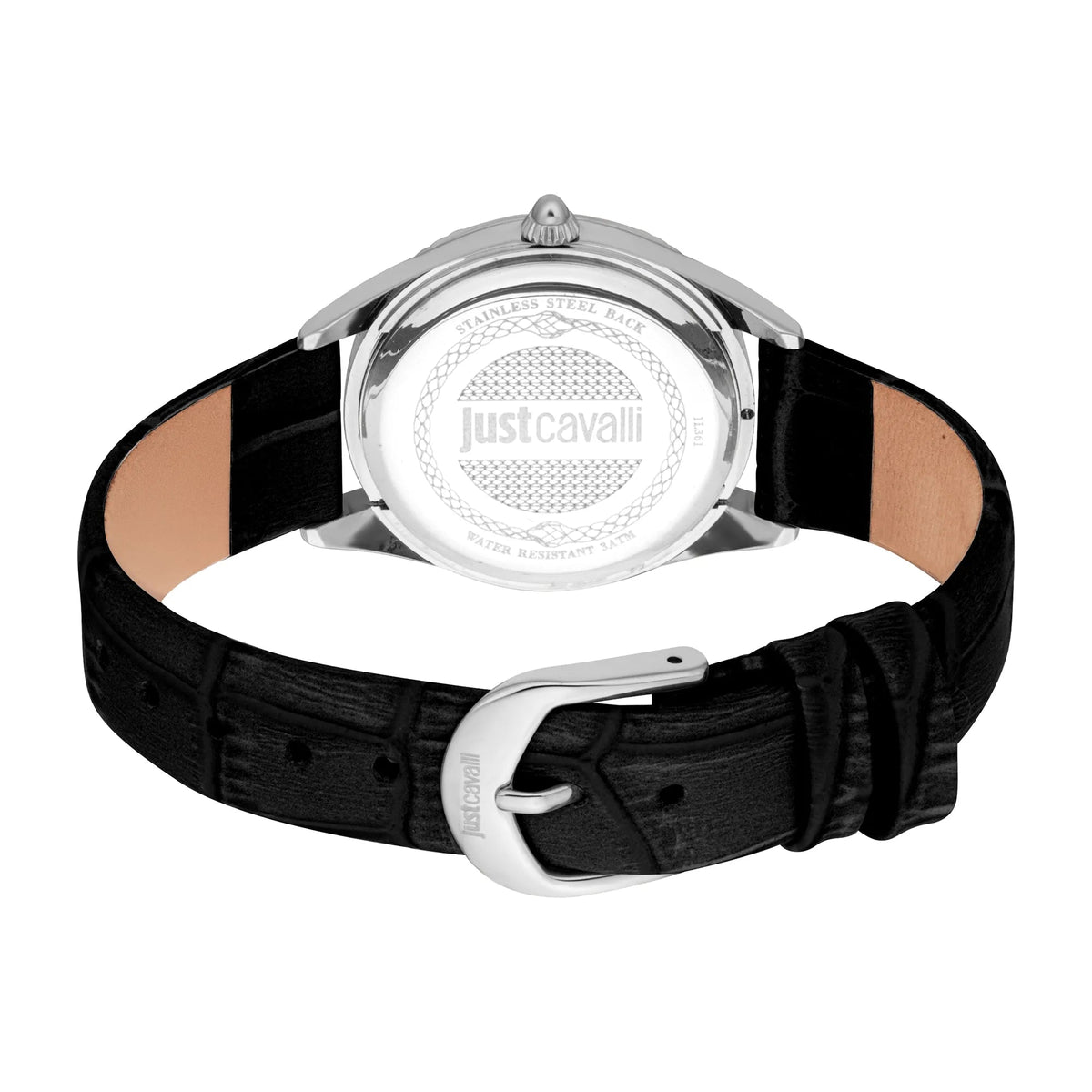 Just Cavalli Vittoria Glam Leather Black Light Blue -korean beauty