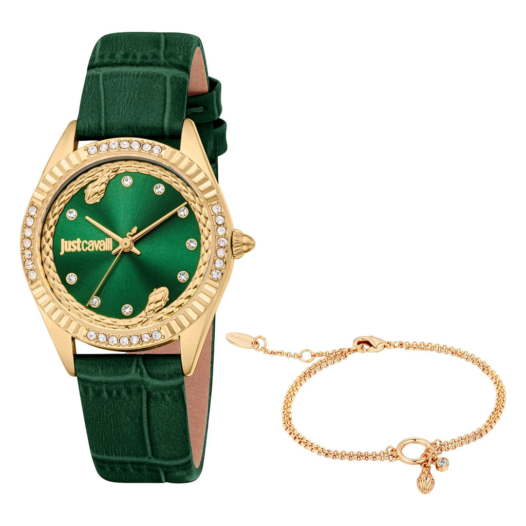 Just Cavalli Vittoria Glam Leather Green YG -korean beauty