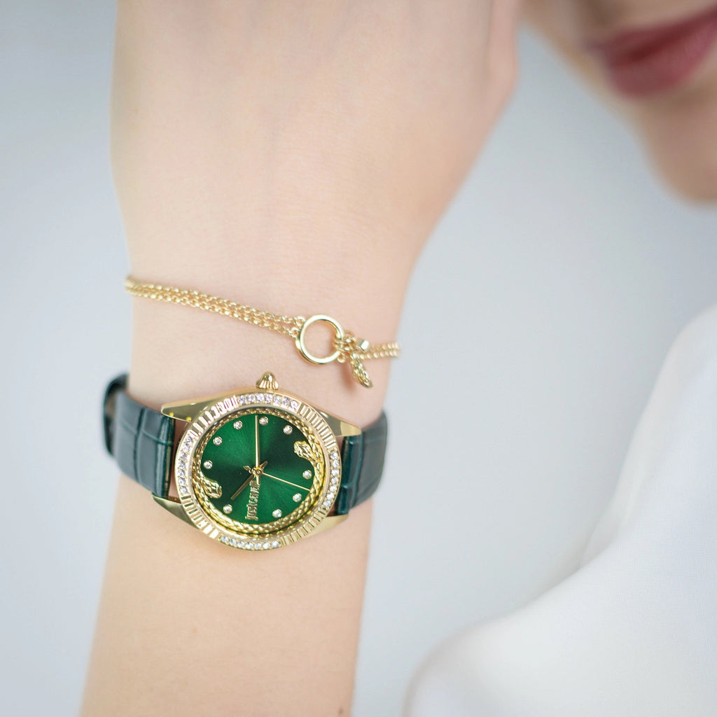 Just Cavalli Vittoria Glam Leather Green YG -korean beauty