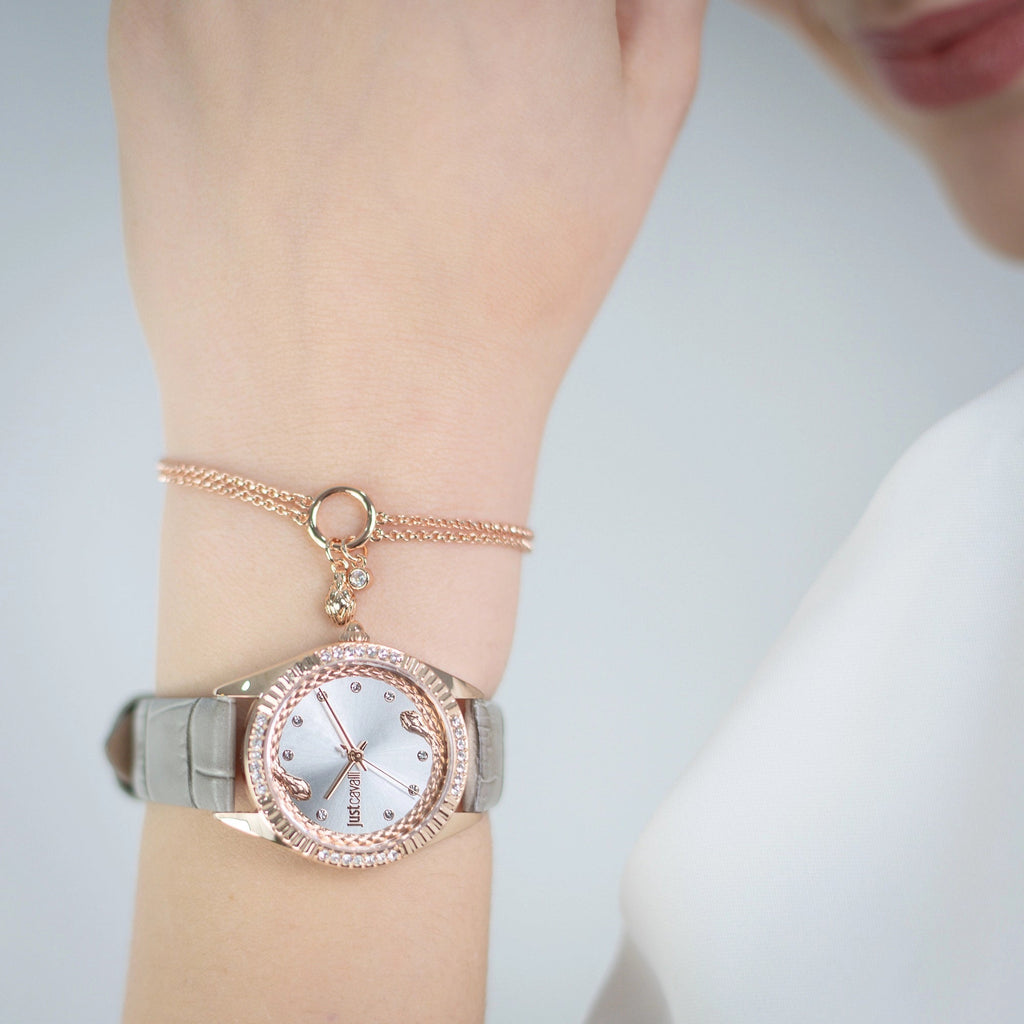 Just Cavalli Vittoria Glam Leather Grey RG -korean beauty