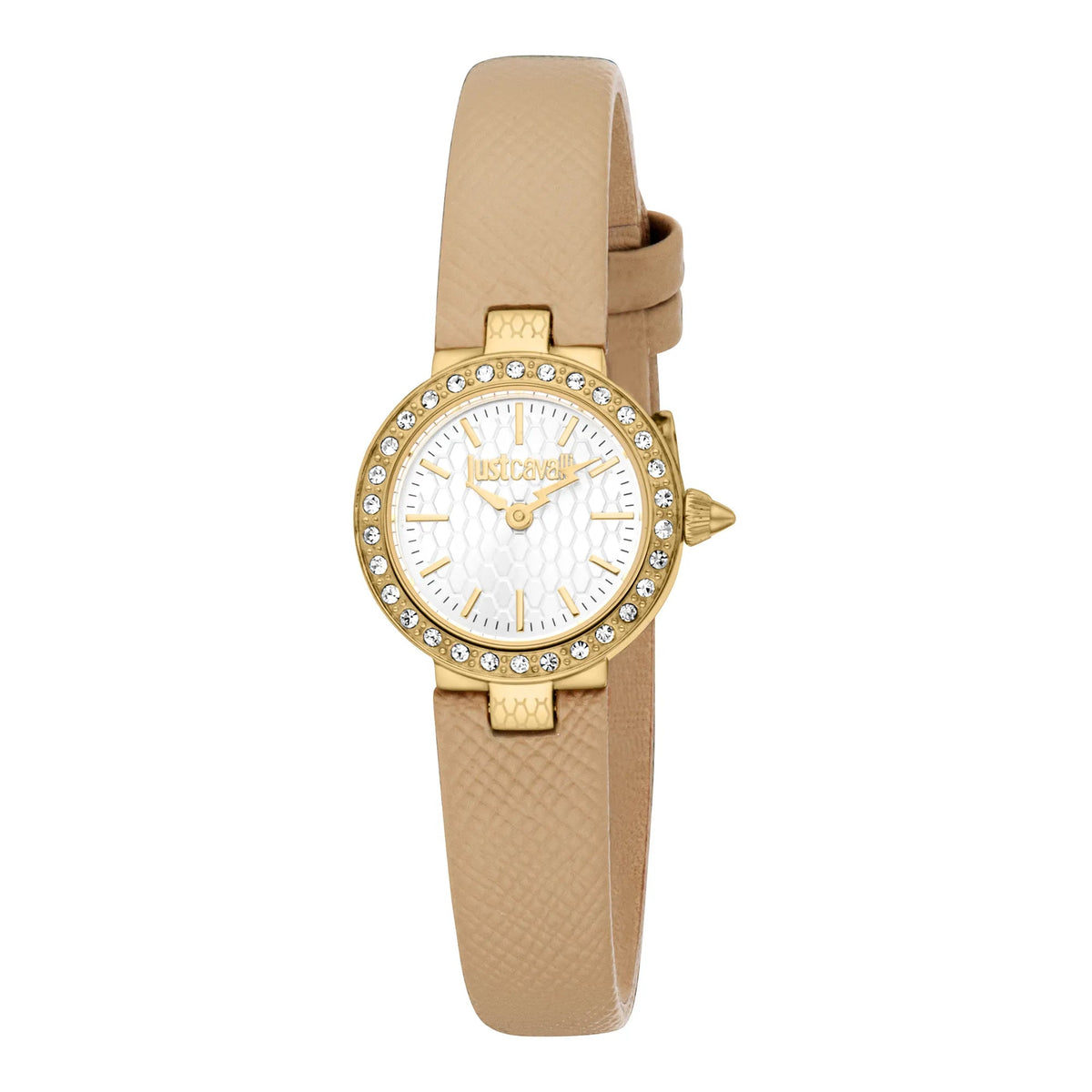Just Cavalli Serenita Mini Leather Beige YG Silver -korean beauty