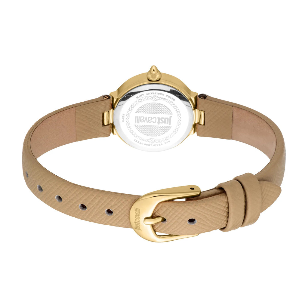 Just Cavalli Serenita Mini Leather Beige YG Silver -korean beauty