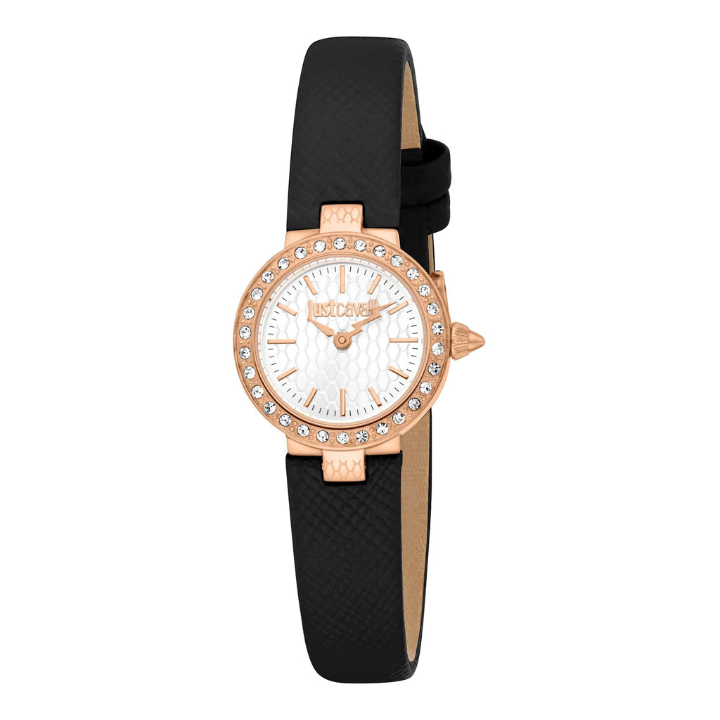 Just Cavalli Serenita Mini Leather Black RG Silver -korean beauty