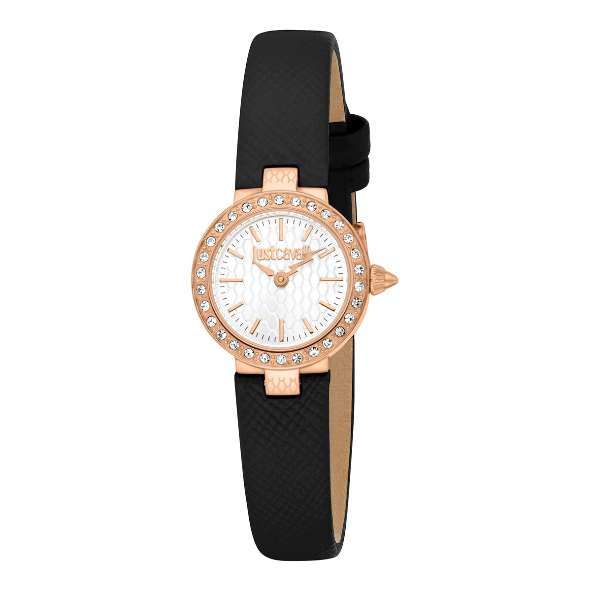 Just Cavalli Serenita Mini Leather Black RG Silver -korean beauty