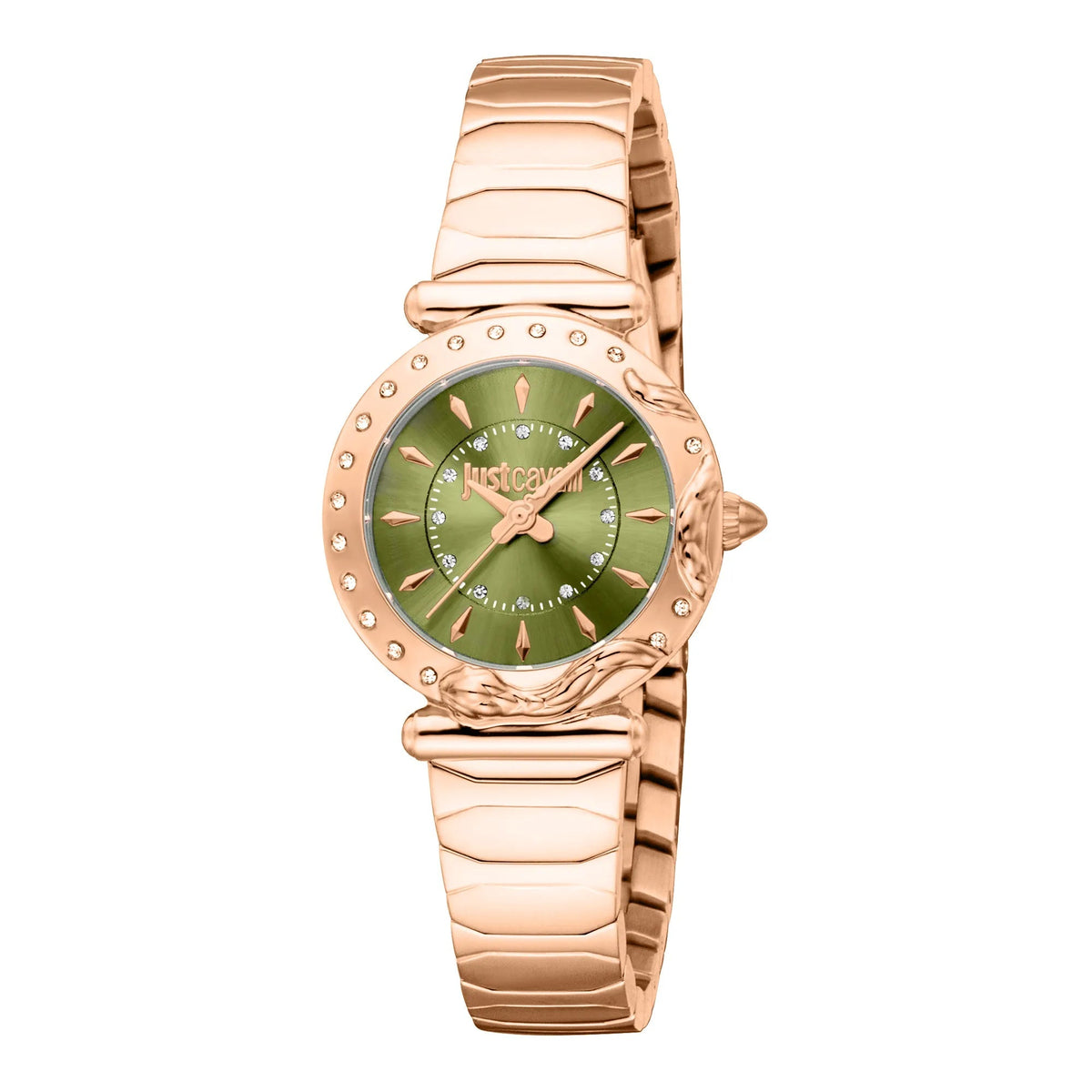 Just Cavalli Stella Snake Rose Gold Green -korean beauty