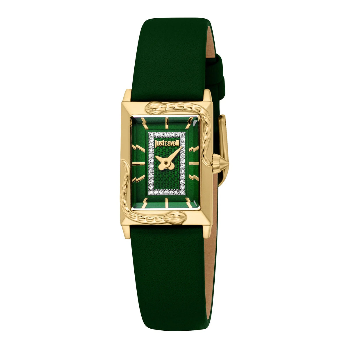 Just Cavalli Dolcezza Snake Leather Green YG -korean beauty