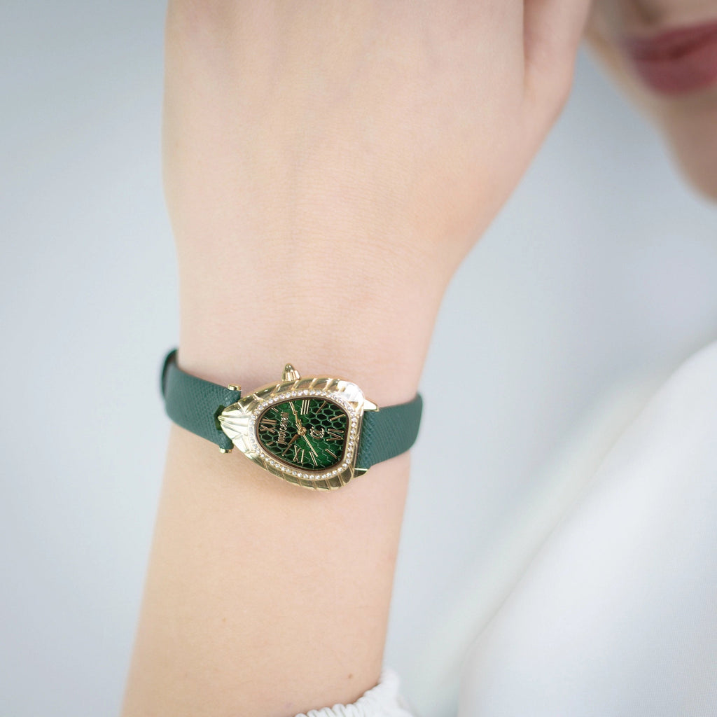 Just Cavalli Perla Leather Green YG -korean beauty