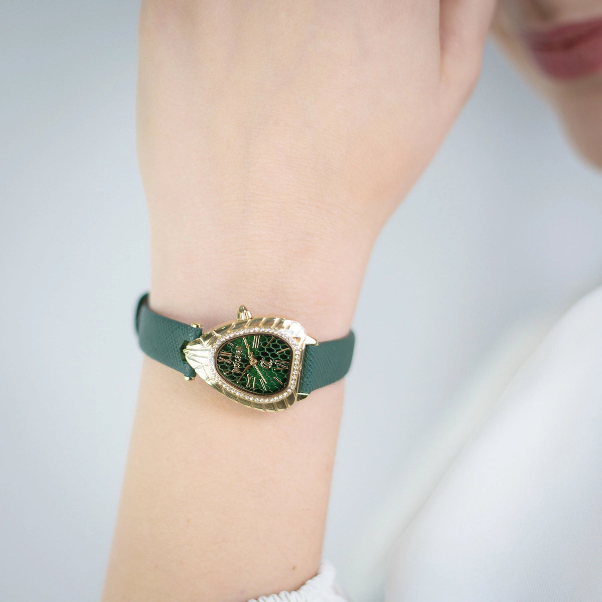 Just Cavalli Perla Leather Green YG -korean beauty