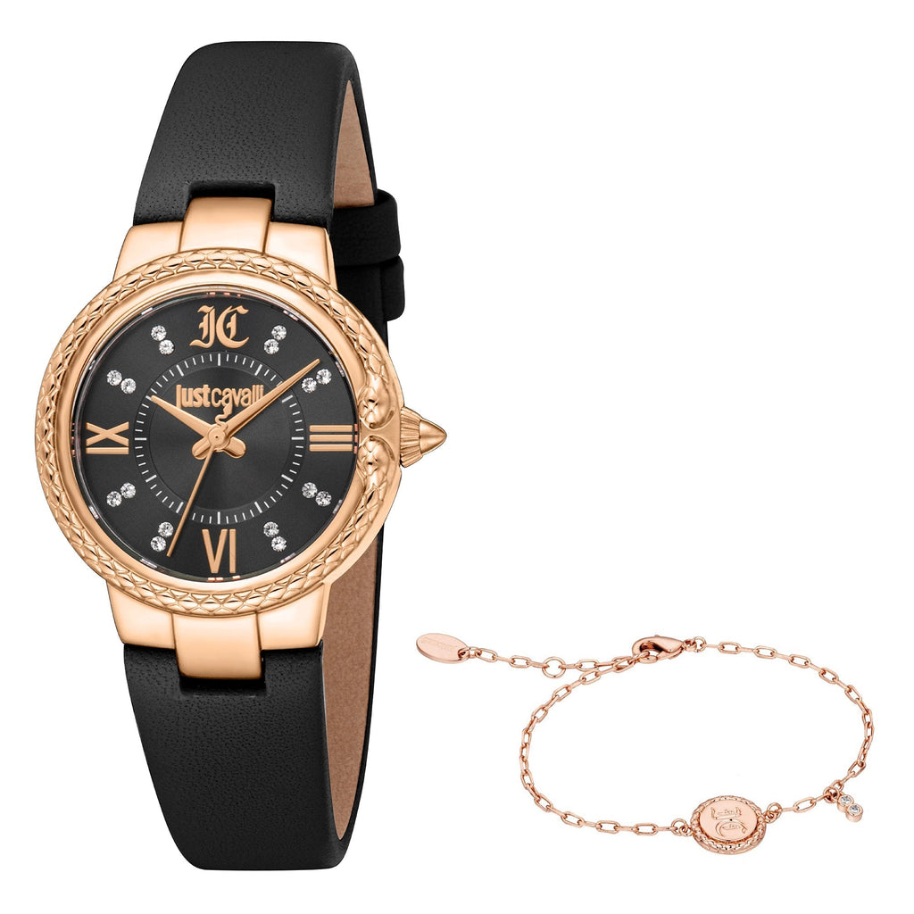 Just Cavalli Primavera Snake Leather Black -korean beauty