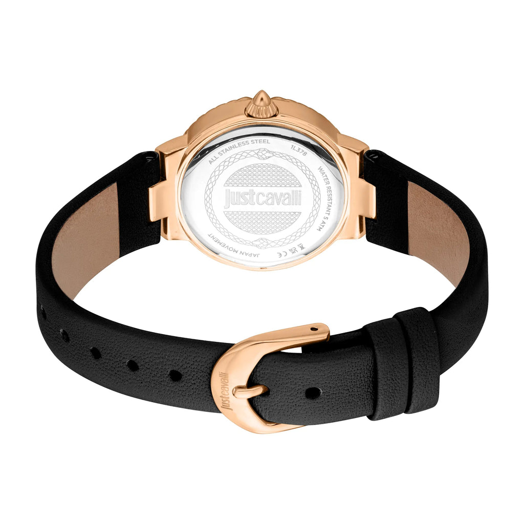 Just Cavalli Primavera Snake Leather Black -korean beauty