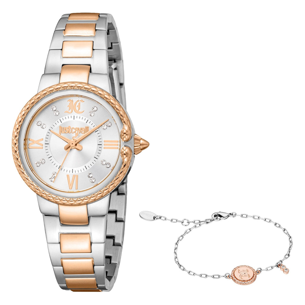 Just Cavalli Primavera Snake Two Tones RG Silver -korean beauty
