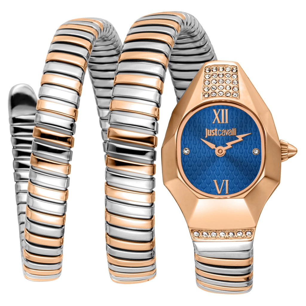 Just Cavalli Lunara Silver Rose Gold Blue -korean beauty