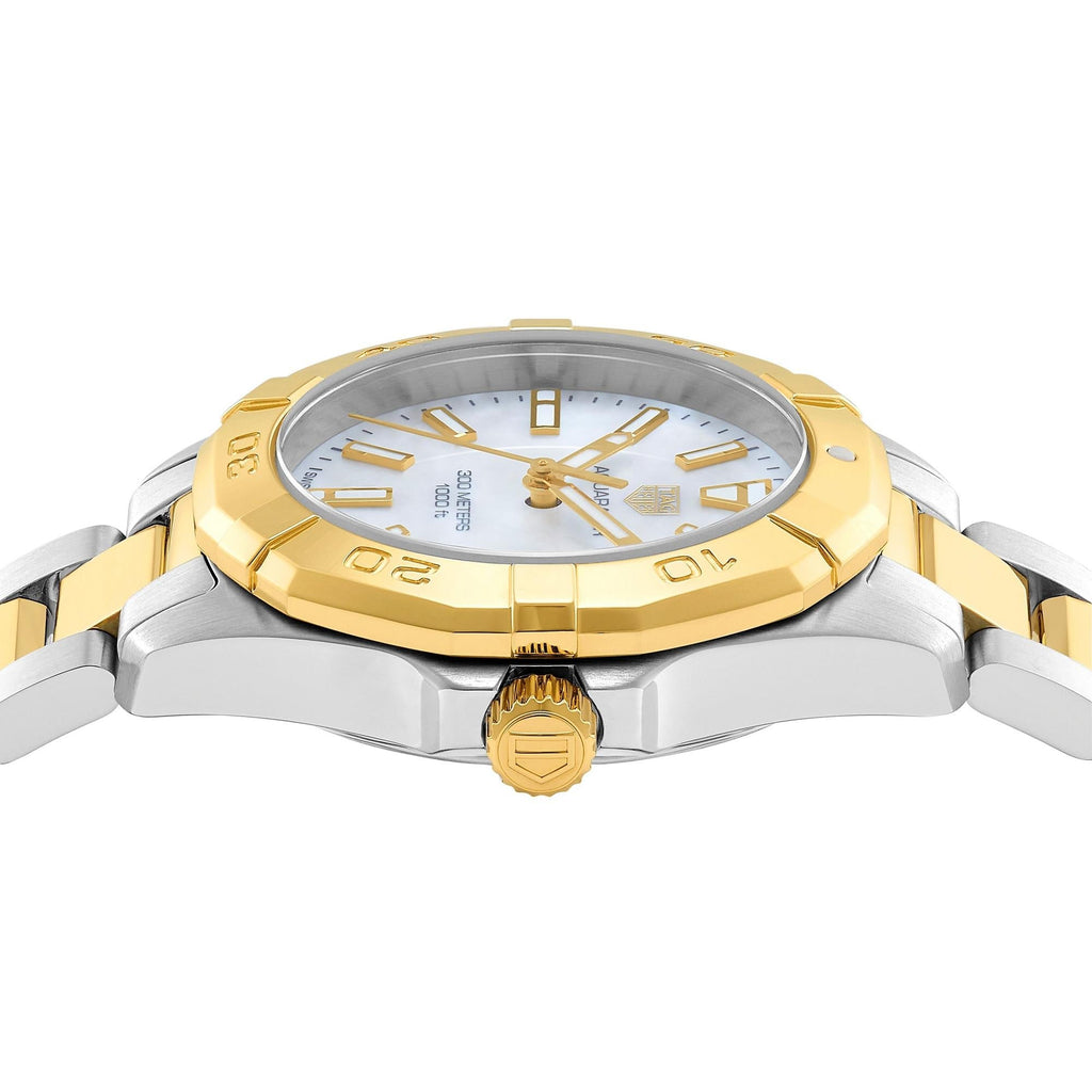 Tag Heuer Aquaracer Gold Plated And Stainless Steel Ladies Watch -korean beauty