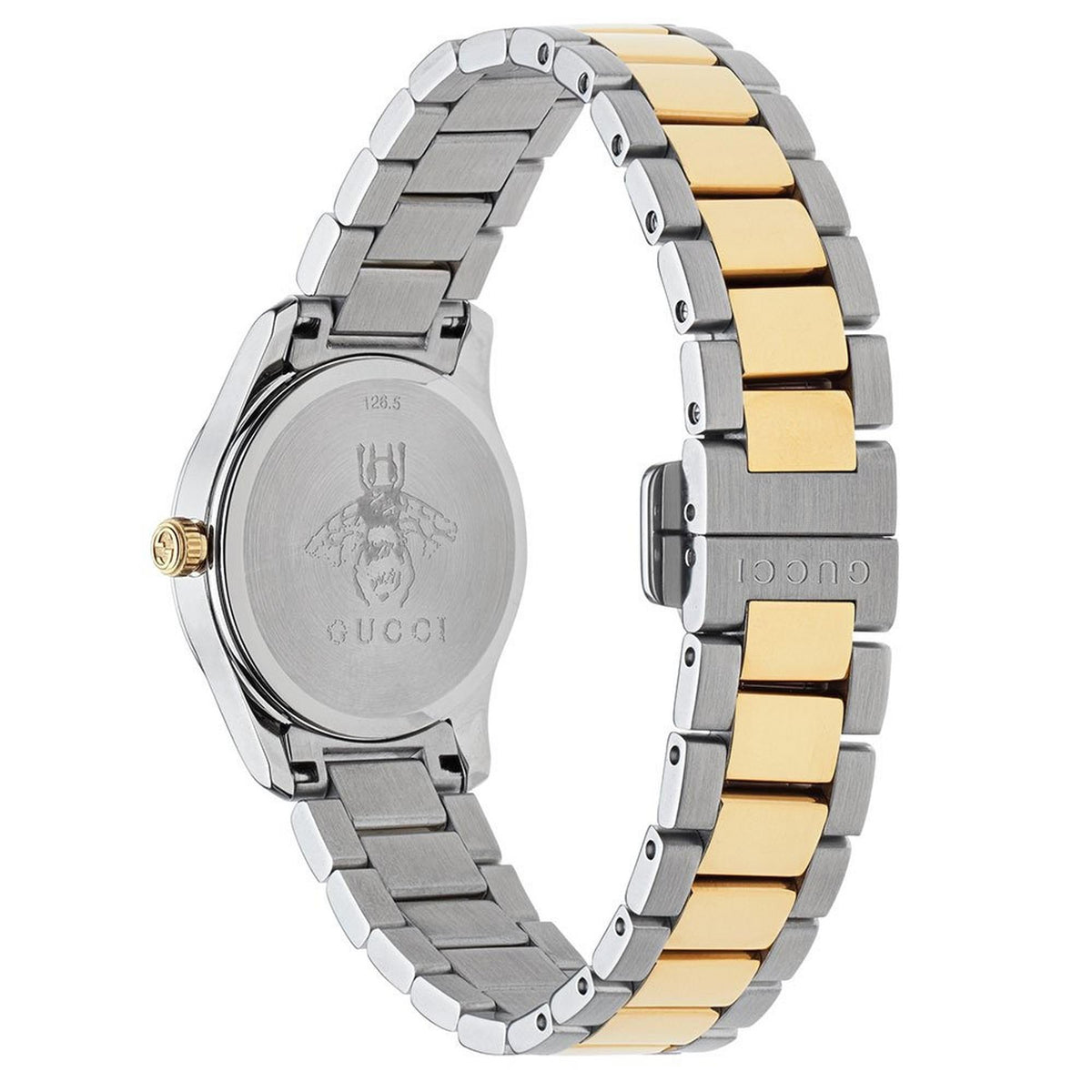 Gucci G Timeless Mystic Cat Steel And Gold Pvd Ladies Watch Ya126596 -korean beauty