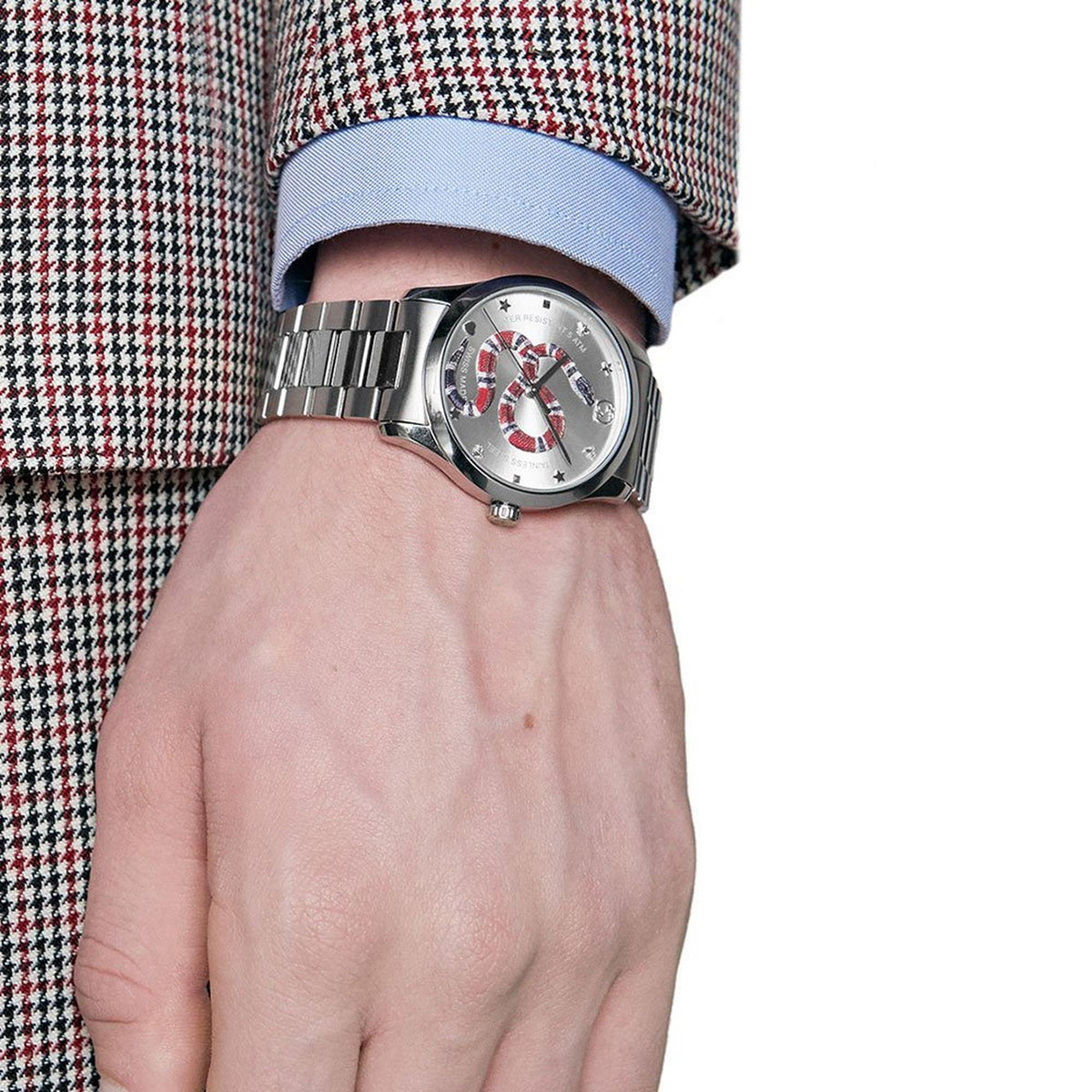 Gucci G Timeless Snake Mens Watch Ya1264076 -korean beauty