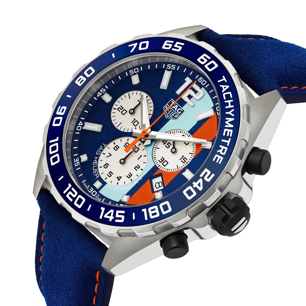 Tag Heuer Formula 1 Gulf Chronograph Special Edition Mens Watch -korean beauty