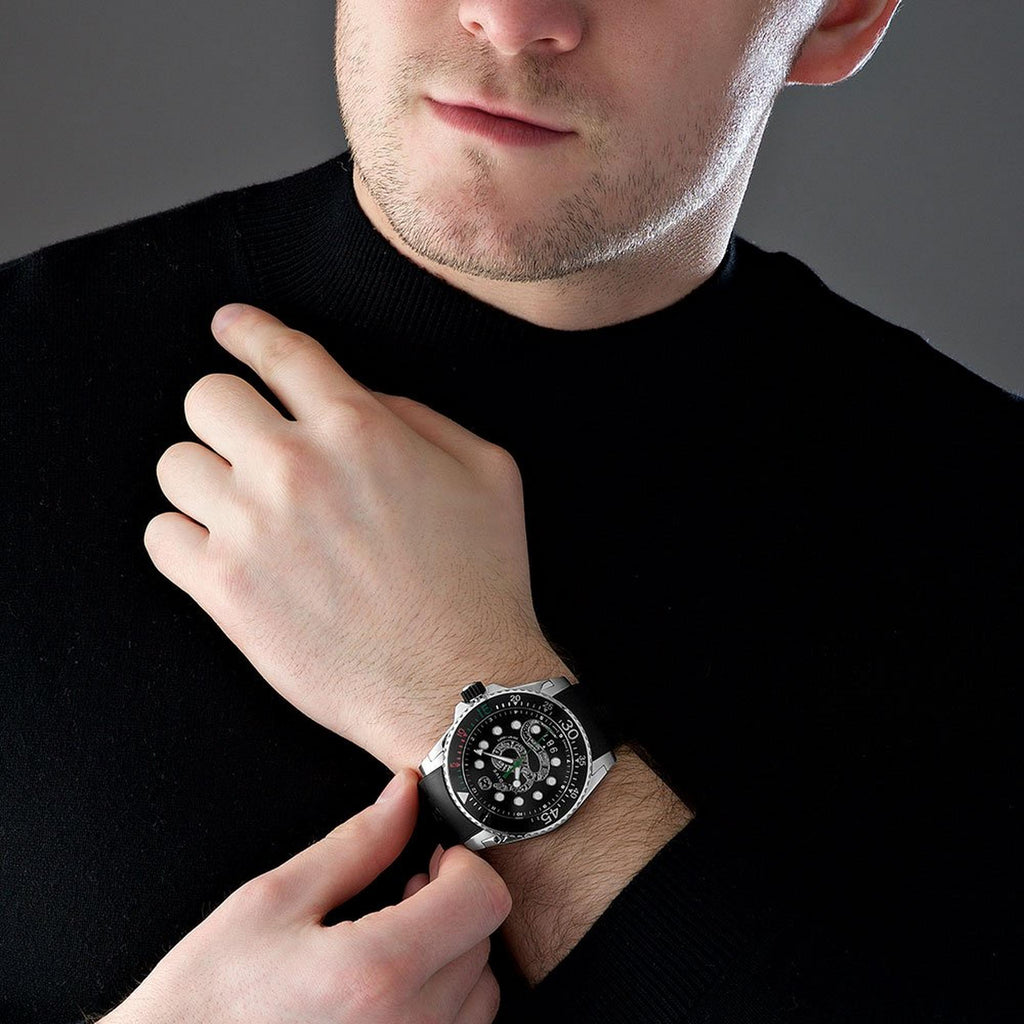 Gucci Dive Ya136217 Mens Stainless Steel Kingsnake Dial Watch -korean beauty