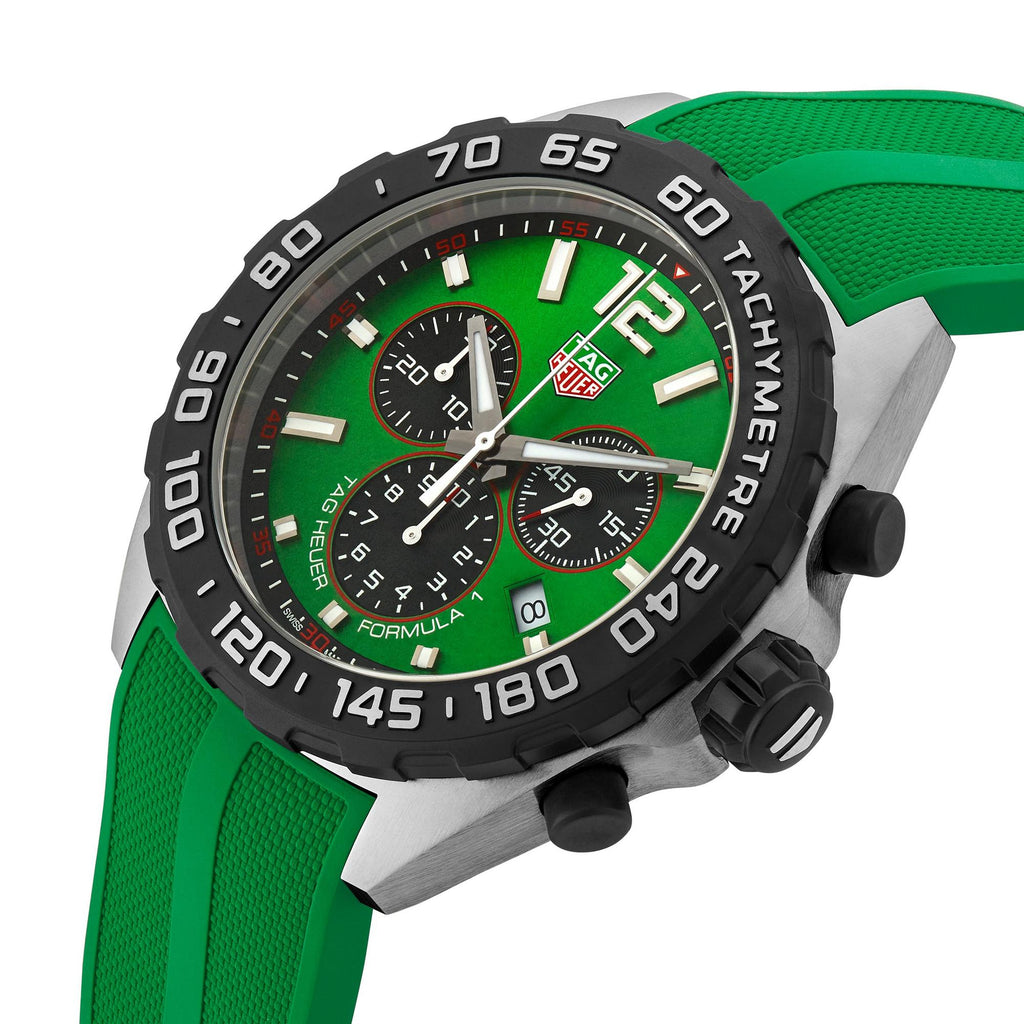 Tag Heuer Formula 1 Green Chronograph Quartz Men S Watch -korean beauty