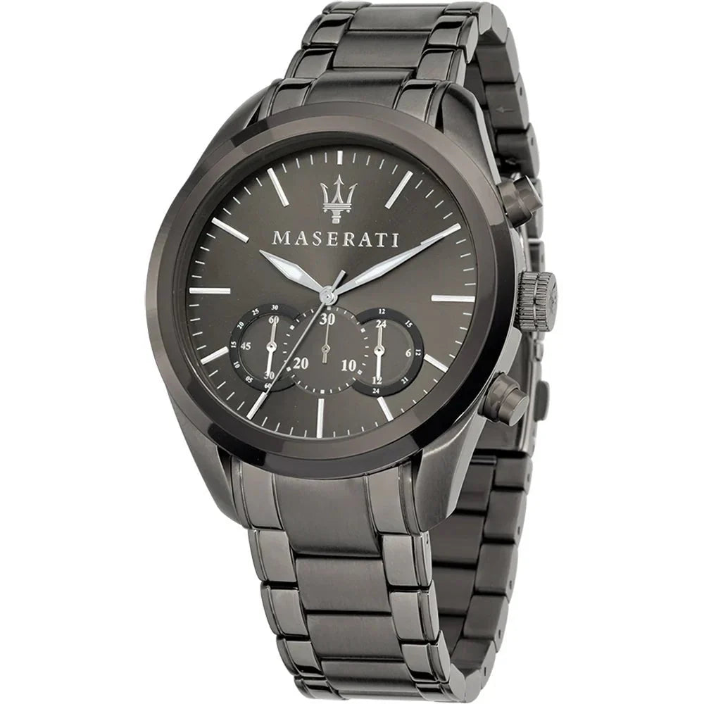 Maserati R8873612002 Traguardo Chrono Mens Black Watch -korean beauty