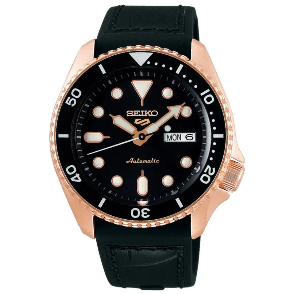 Seiko 5 Sports Auto Mens Black Watch Srpd76k1 -korean beauty