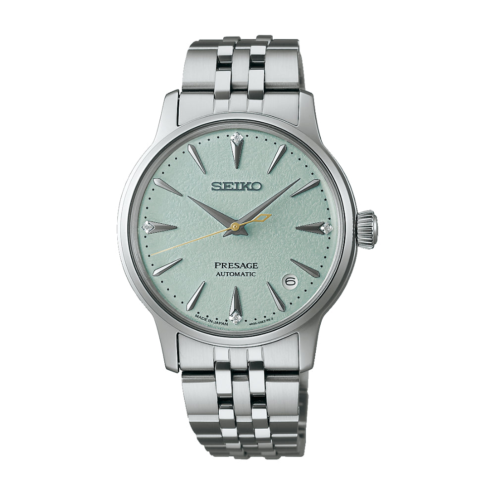 Seiko Presage Silver Stainless Steel Strap Women Watch Srpl63J1 -korean beauty