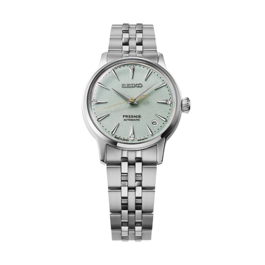 Seiko Presage Silver Stainless Steel Strap Women Watch Srpl63J1 -korean beauty