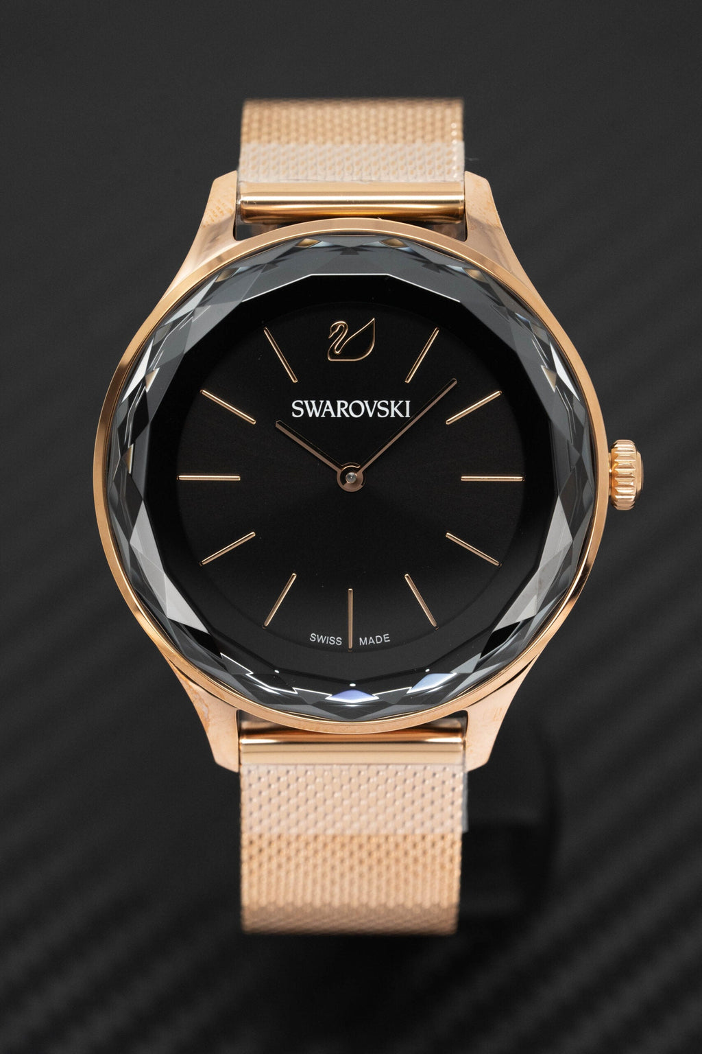 Swarovski Watch Octea Nova Mini Rose Gold Black 5430424 -korean beauty