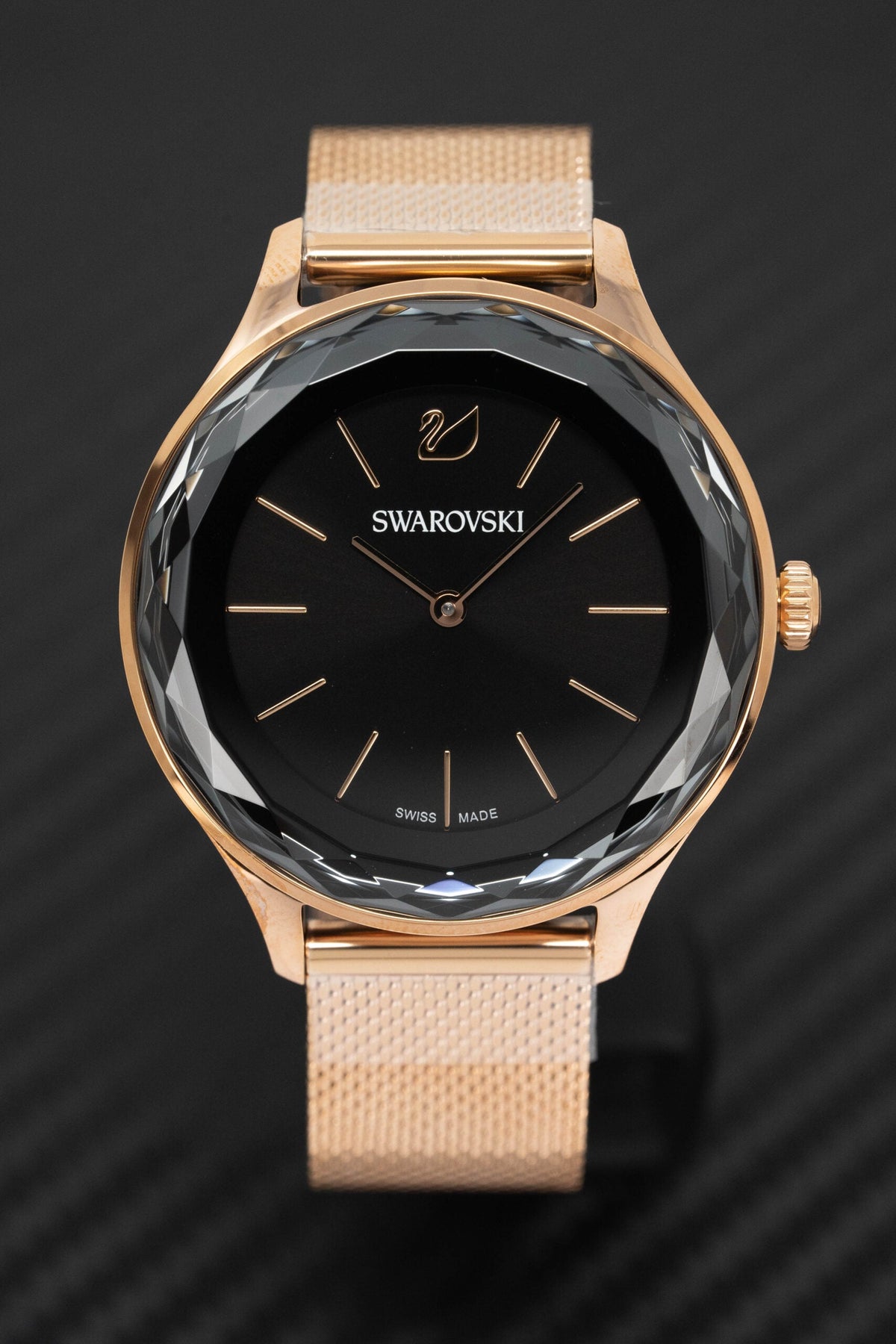 Swarovski Watch Octea Nova Mini Rose Gold Black 5430424 -korean beauty