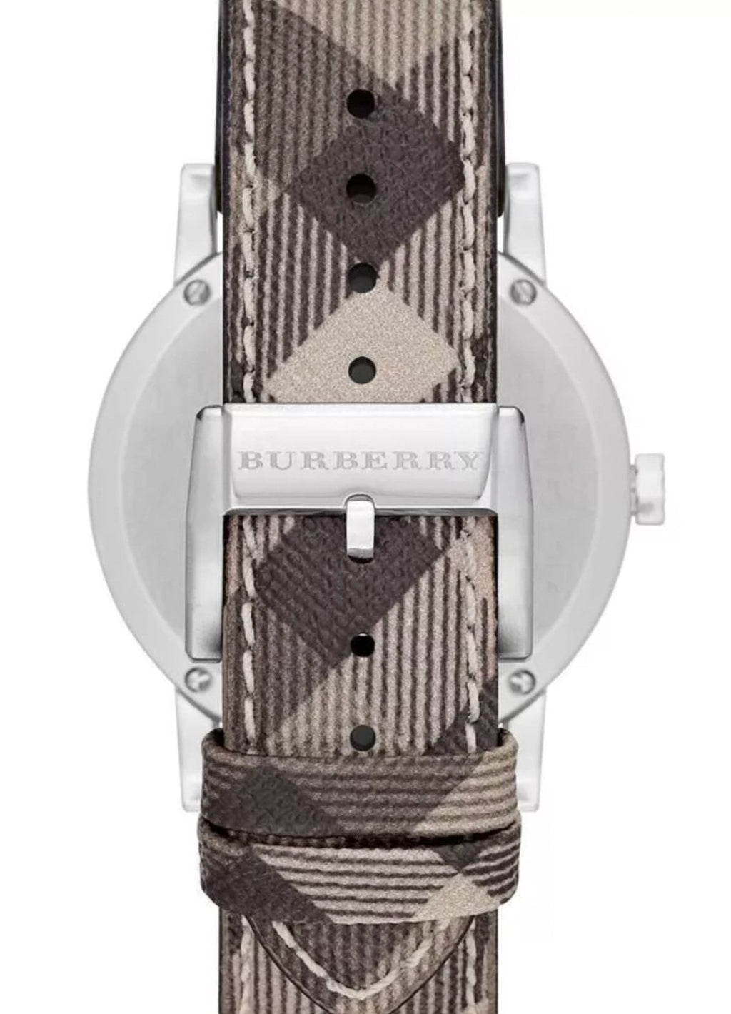 Burberry Ladies Watch Smoke Check Strap Bu9118 -korean beauty
