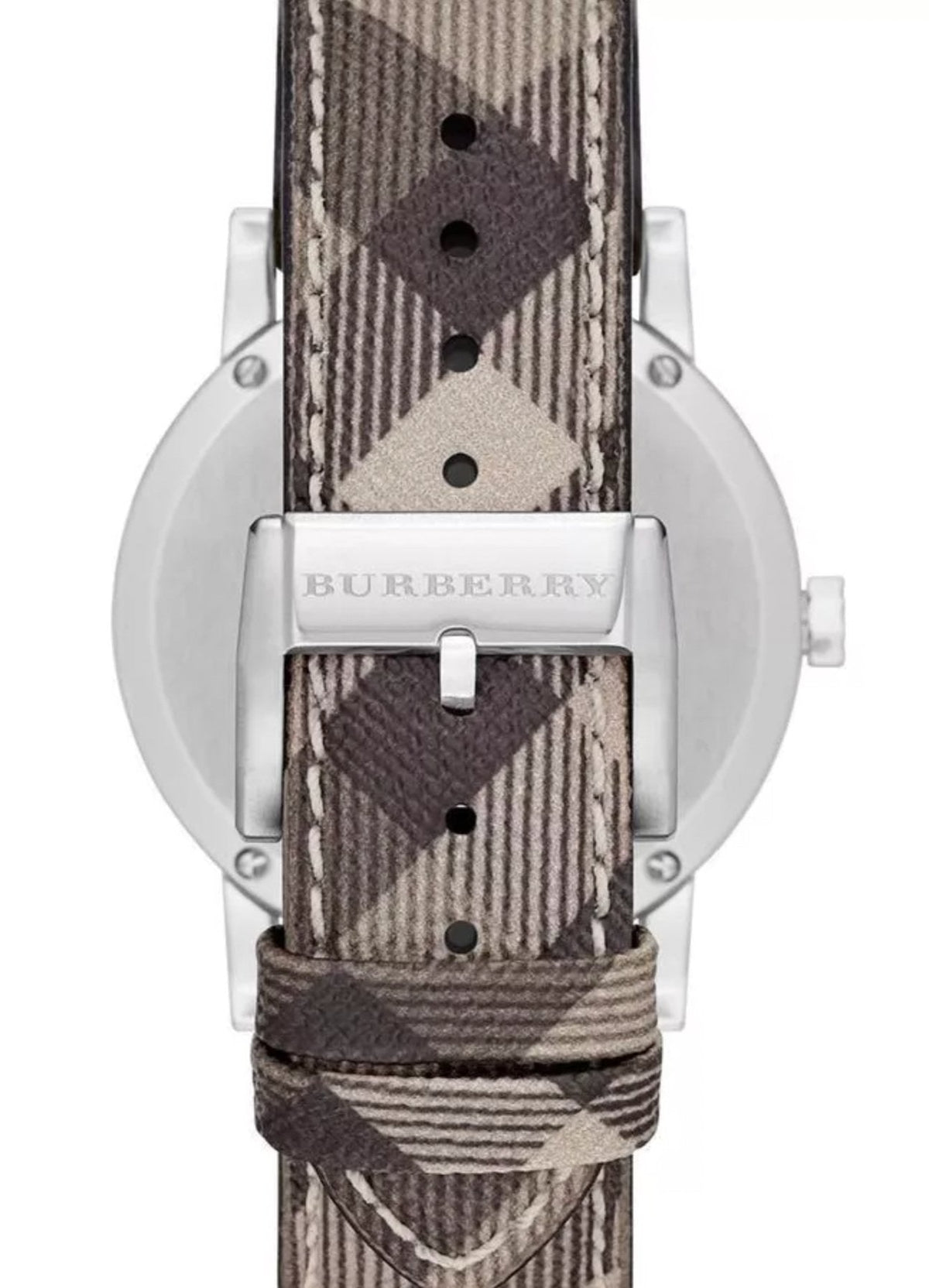 Burberry Ladies Watch Smoke Check Strap Bu9118 -korean beauty