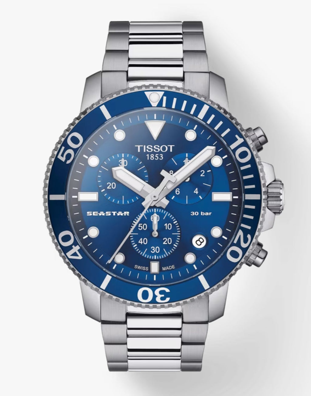 Tissot Chronograph Watch Seastar 1000 Blue T1204171104100 -korean beauty