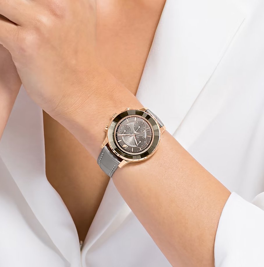 Swarovski Watch Octea Lux Chrono Grey 5452495 -korean beauty