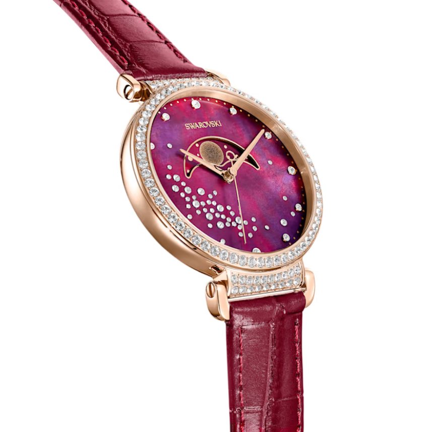 Swarovski Watch Passage Moon Phase Red 5613323 -korean beauty