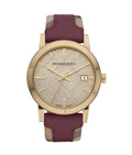 Burberry Ladies Watch The City Check Champagne Bu9017 -korean beauty