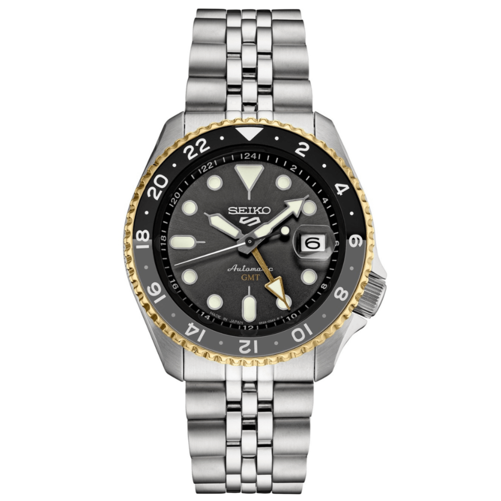 Seiko 5 Sports Gmt Auto Mens Grey Watchssk021k1 -korean beauty