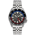 Seiko 5 Sports Gmt Auto Mens Silver Watchssk019k1 -korean beauty