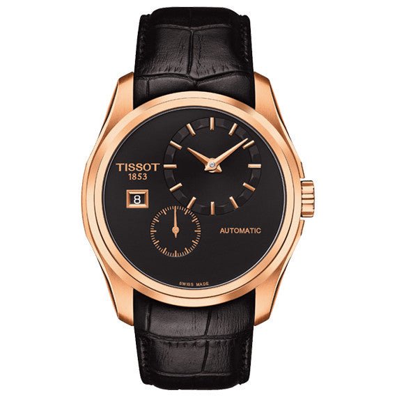 Tissot Mens Couturier Small Second Rose Gold T Classic Automatic Watch Couturier Powermatic 80 Date Purple Rose Gold -korean beauty