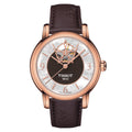 Tissot Ladies Automatic Watch Heart Flower 35mm Powermatic 80 Brown T0502073711704 -korean beauty