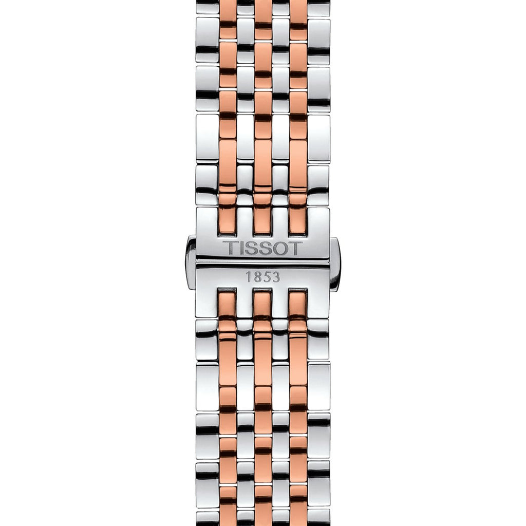 Tissot Mens Watch Tradition Powermatic 80 Open Heart Rose Silver T0639072203801 -korean beauty