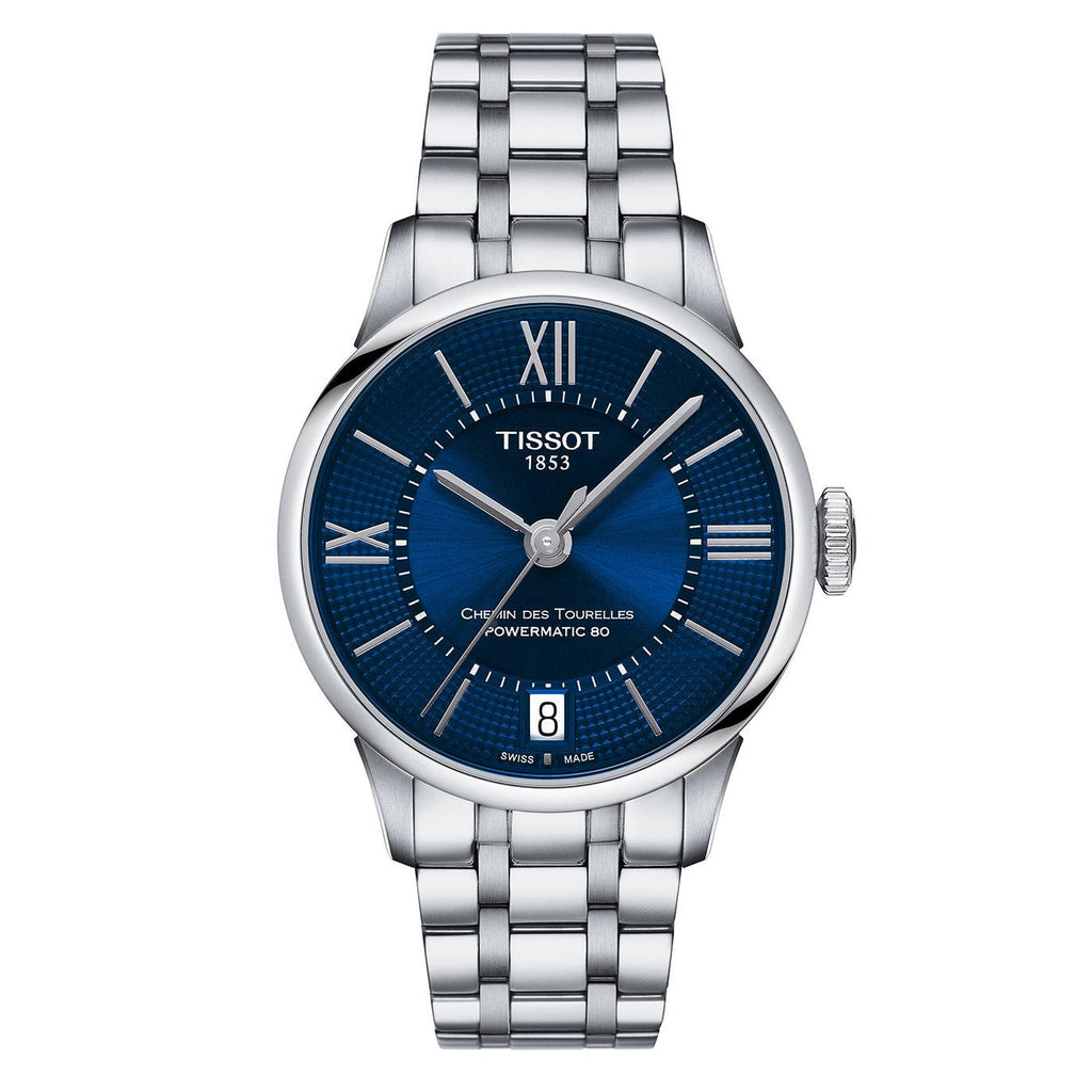 Tissot Ladies Automatic Watch Chemin Des Tourelles Powermatic 80 Blue T0992071104800 1 -korean beauty