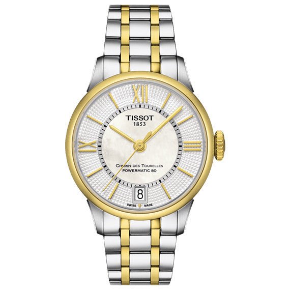 Tissot Ladies Automatic Watch Chemin Des Tourelles Powermatic 80 Two Tone T0992072211800 -korean beauty