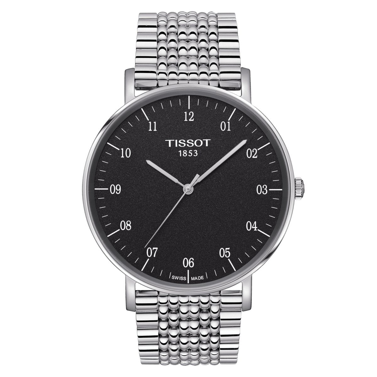 Tissot Mens Watch Everytime 42mm Black Silver T1096101107700 -korean beauty
