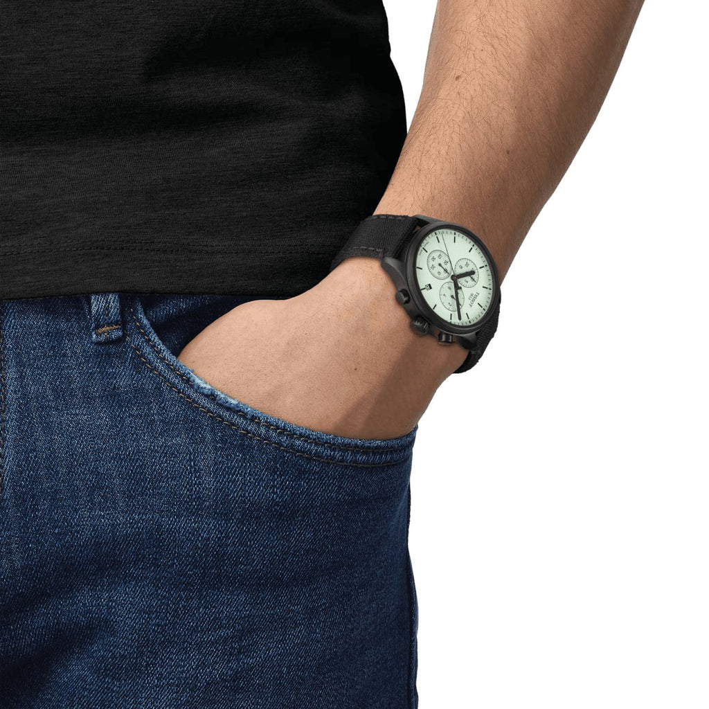 Tissot Mens Watch Tissot Chrono Xl 45mm Green Black T1166173709100 -korean beauty