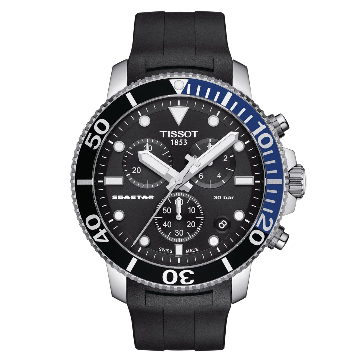 Tissot Seastar 1000 Chronograph Mens Black Watch T1204171705102 -korean beauty