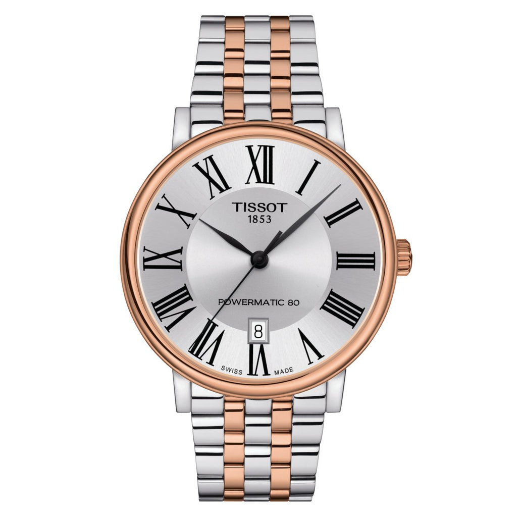 Tissot Mens Watch Carson Auto Powermatic 80 Premium 40mm Steel Rose T1224072203300 -korean beauty