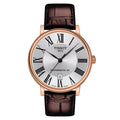Tissot Mens Watch Carson Auto Powermatic 80 Premium 40mm Silver Brown T1224073603300 -korean beauty