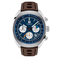 Tissot Mens Watch T Heritage 1973 Chronograph 43mm Blue Brown T1244271604100 -korean beauty