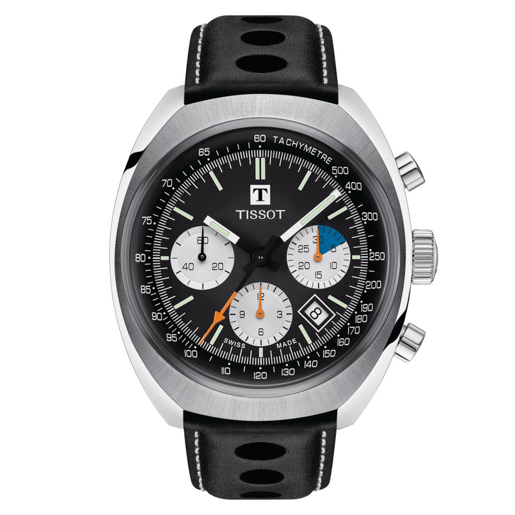 Tissot Mens Watch T Heritage 1973 Chronograph 43mm Black T1244271605100 -korean beauty